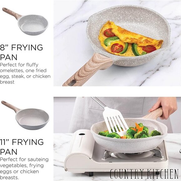 NEW Non-Stick Cast Aluminum Cookware Set - Durable Kitchen Cookware - Picture 7 of 8